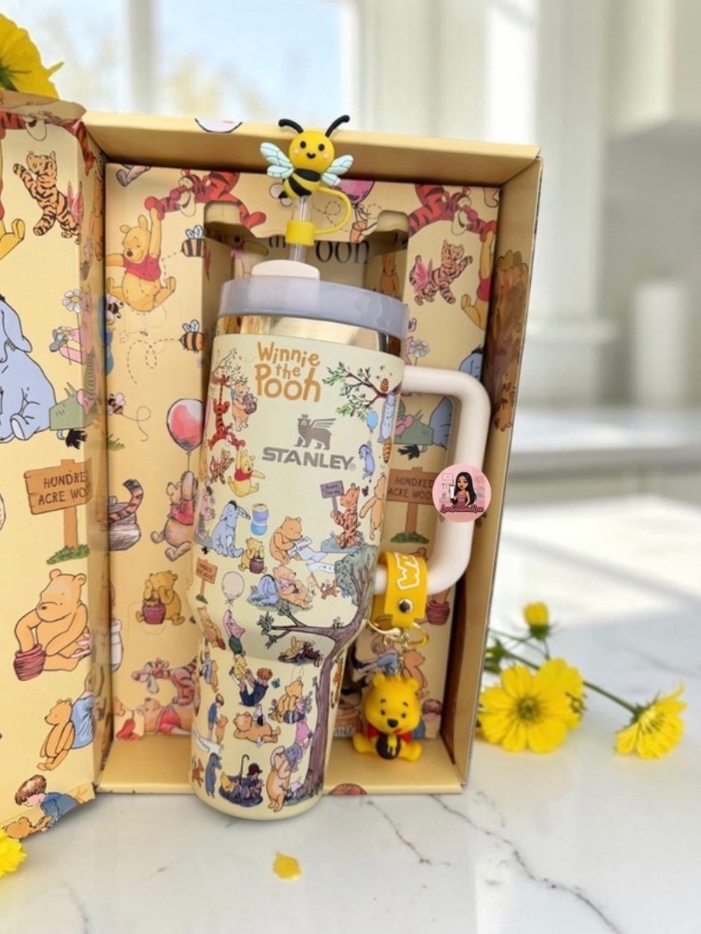 Stanley Winnie the Pooh Tumbler with Bee Topper - Picture 3 of 3